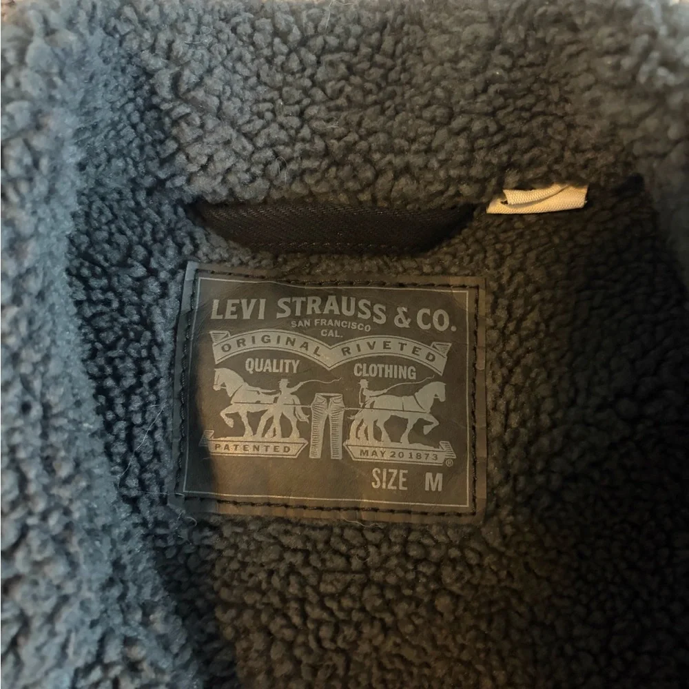 Levi's Black Sherpa-Lined Trucker Jacket